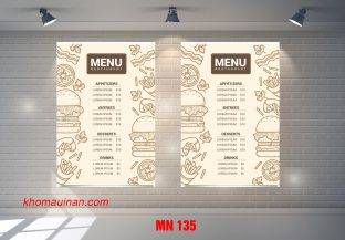 Mẫu Menu MN 135