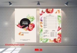 Mẫu Menu MN 34