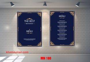 Mẫu Menu MN 180